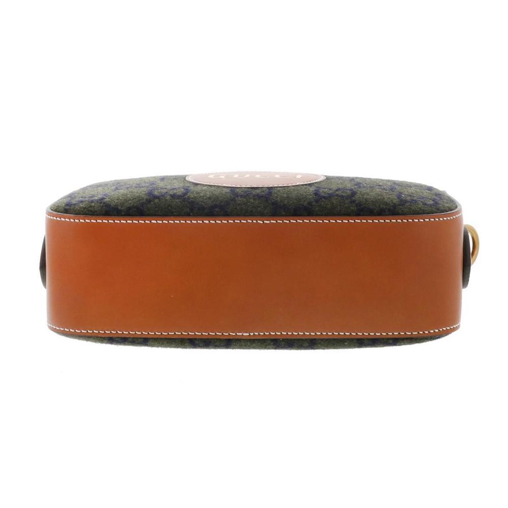 Gucci Leather Shoulder Wool Script Brown Messenge… - image 4